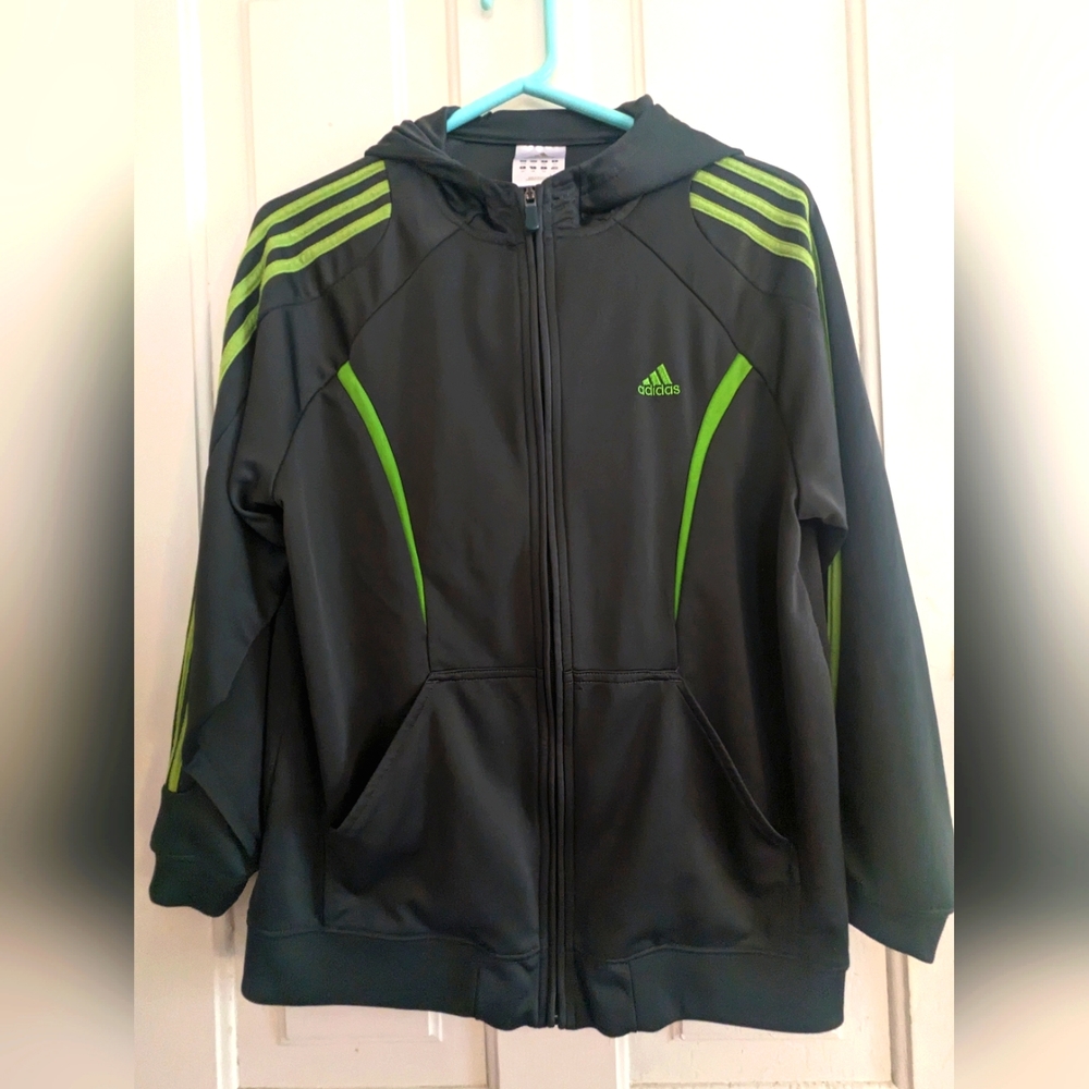 Adidas Youth Large Track Jacket Olive Green